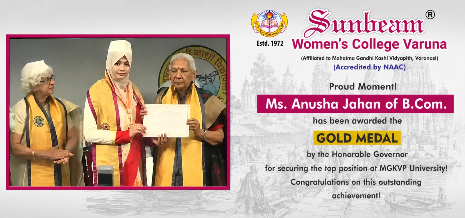 Sunbeam Women's College Varuna — campus facilities